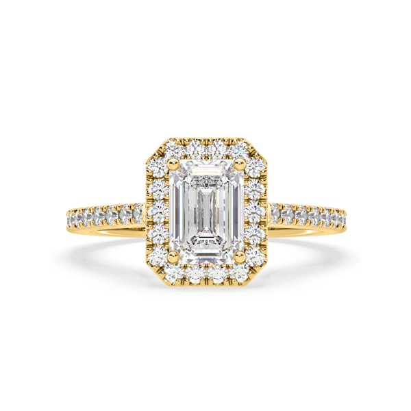 Annabelle Lab Diamond Halo Engagement Ring in 18K Gold 2.75ct F/VS1 - Image 3