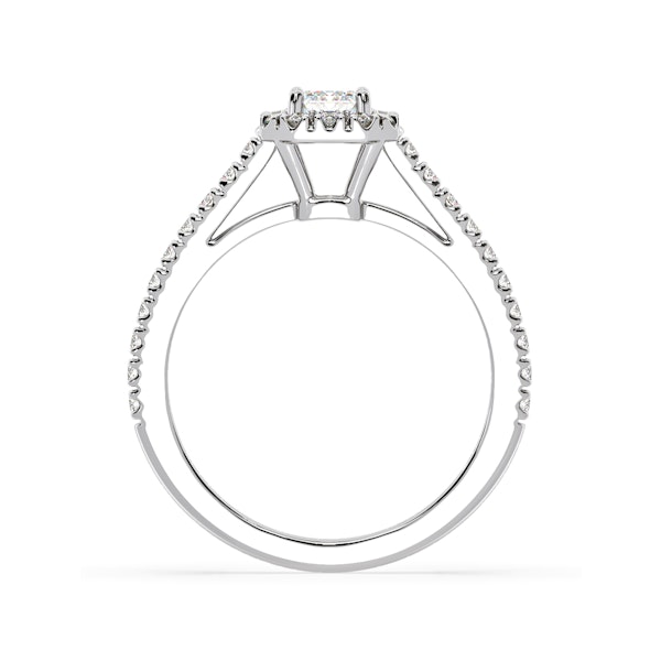 Annabelle Lab Diamond Halo Engagement Ring 18K White Gold 1ct F/VS1 - Image 4