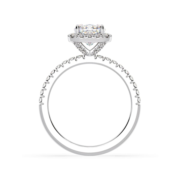 Beatrice Lab Diamond Halo Engagement Ring in Platinum 1.65ct F/VS1 - Image 4