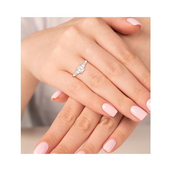 Erika Lab Diamond 1.70ct Emerald Cut Ring in 18K White Gold F/VS1 - Image 5