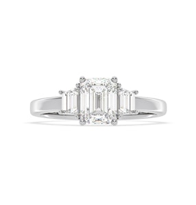 Erika Lab Diamond 1.70ct Emerald Cut Ring in 18K White Gold F/VS1
