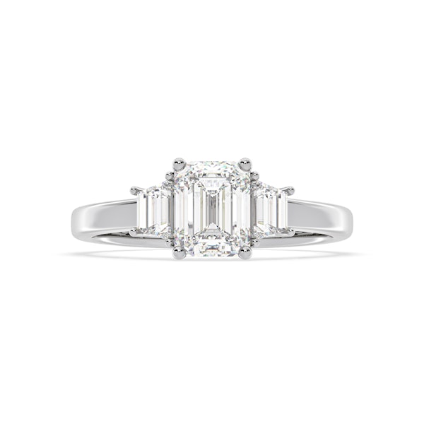 Erika Lab Diamond 1.70ct Emerald Cut Ring in 18K White Gold F/VS1 - Image 1