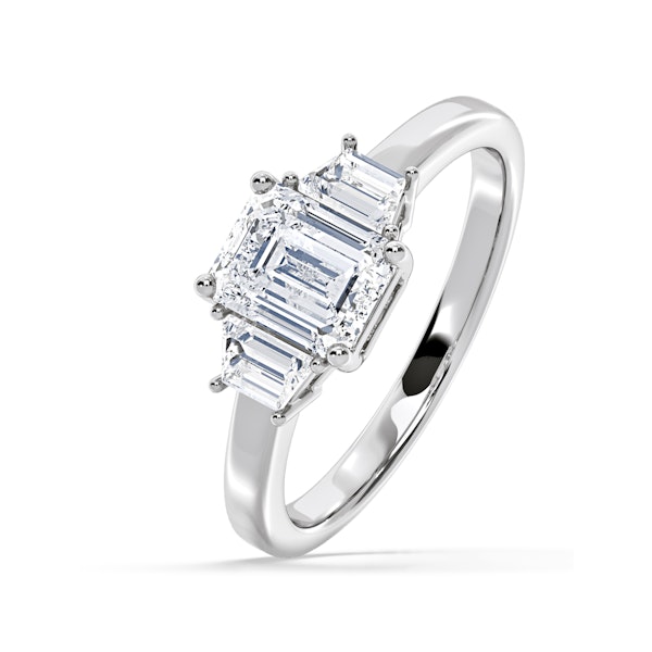 Erika Lab Diamond 1.70ct Emerald Cut Ring in 18K White Gold F/VS1 - Image 2