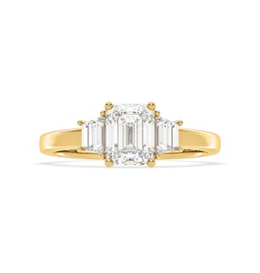 Erika Lab Diamond 1.70ct Emerald Cut Ring in 18K Yellow Gold F/VS1