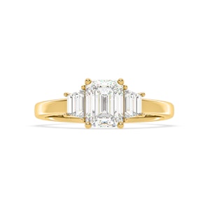Erika Lab Diamond 1.70ct Emerald Cut Ring in 18K Yellow Gold F/VS1