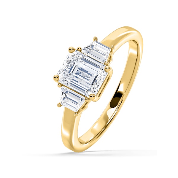 Erika Lab Diamond 1.70ct Emerald Cut Ring in 18K Yellow Gold F/VS1 - Image 2