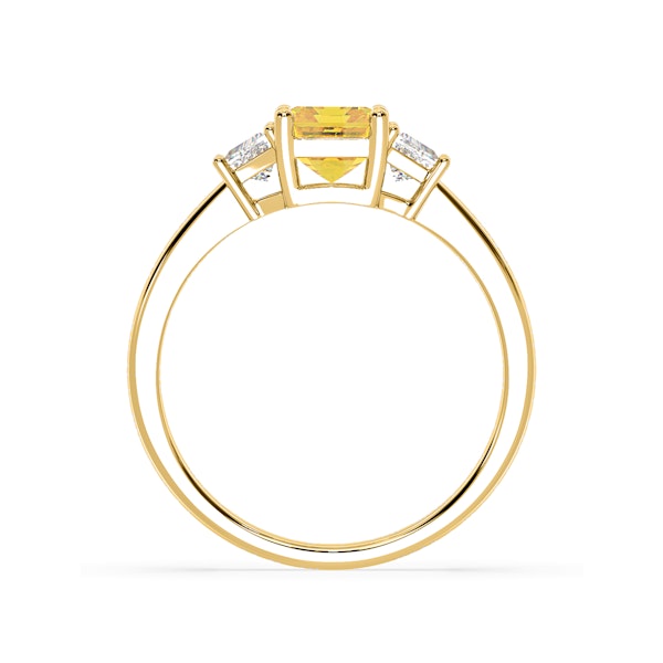 Erika Yellow Lab Diamond 1.70ct Emerald Cut Ring in 18K Yellow Gold - Elara Collection - Image 5
