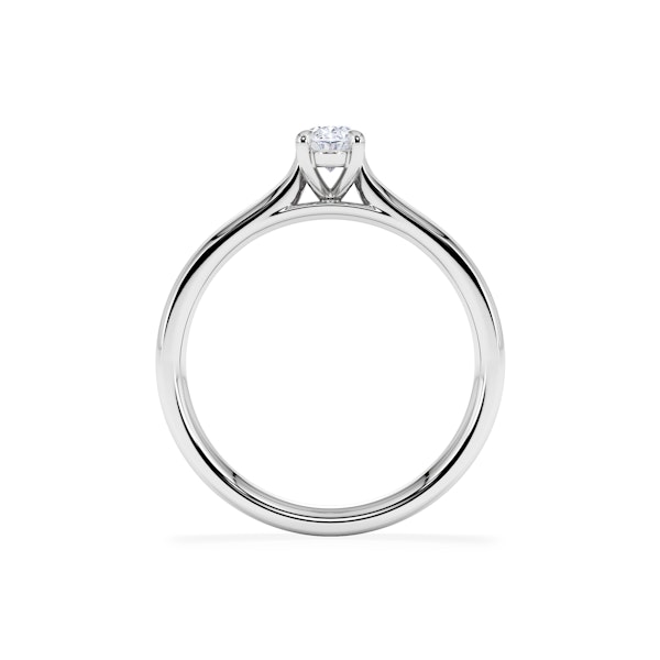 Amora Oval 0.50ct Lab Diamond Engagement Ring F/VS1 Set in 18K White Gold - Image 3