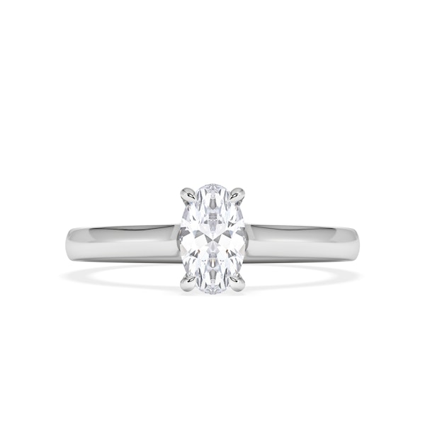 Amora Oval 0.50ct Lab Diamond Engagement Ring F/VS1 Set in Platinum - Image 5