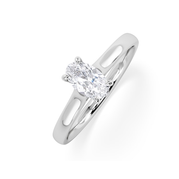 Amora Oval 0.50ct Lab Diamond Engagement Ring F/VS1 Set in 18K White Gold - Image 1