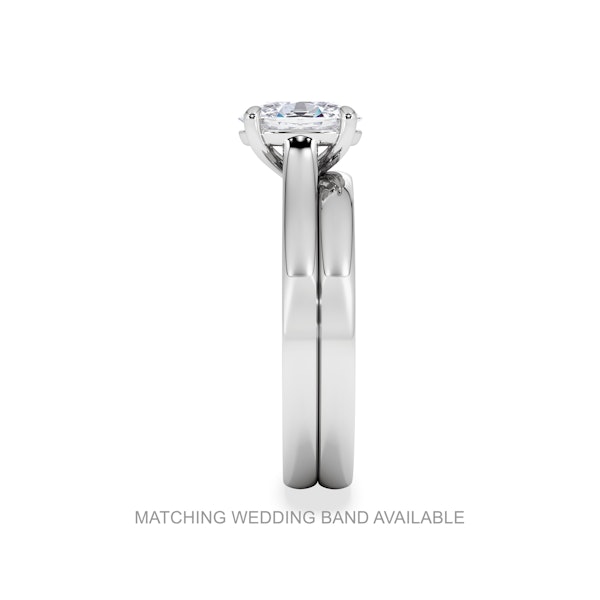 Amora Oval 0.50ct Diamond Engagement Ring G/VS1 Set in Platinum - Image 7
