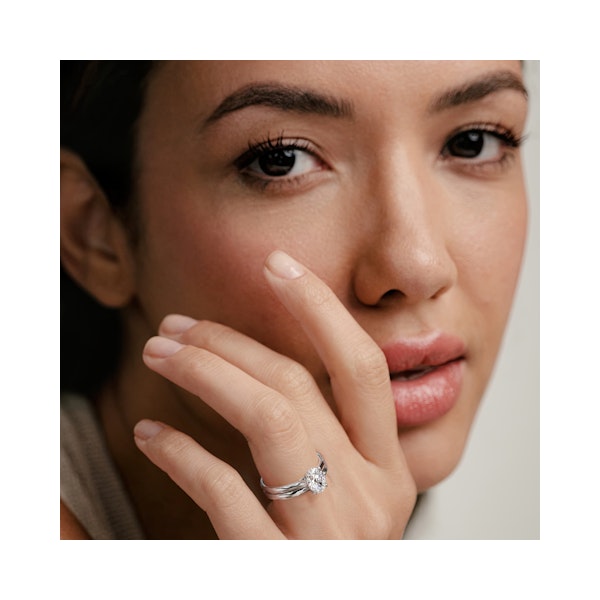 Amora Oval 0.50ct Lab Diamond Engagement Ring F/VS1 Set in 18K White Gold - Image 8