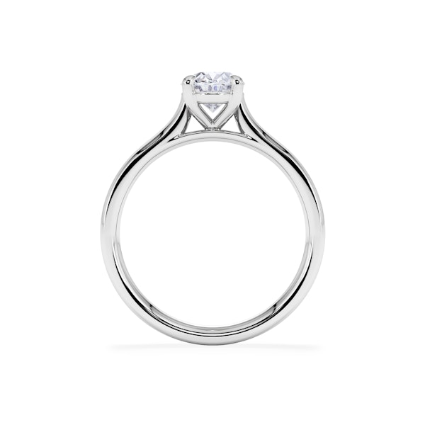 Amora Oval 1.00ct Diamond Engagement Ring G/VS1 Set in 18K White Gold - Image 3