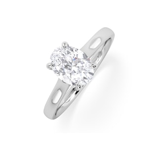 Amora Oval 1.00ct Lab Diamond Engagement Ring F/VS1 Set in 18K White Gold
