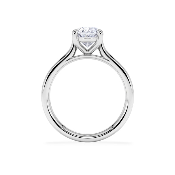Amora Oval 2.00ct Lab Diamond Engagement Ring F/VS1 Set in 18K White Gold - Image 3
