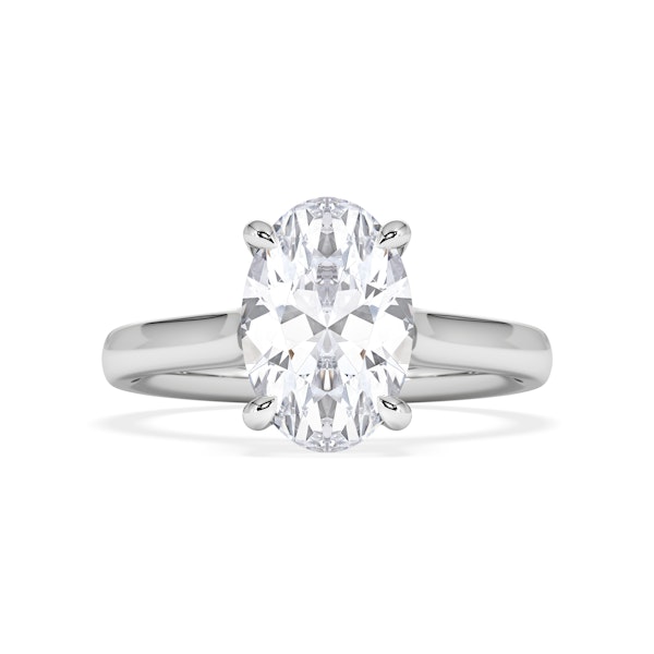 Amora Oval 2.00ct Lab Diamond Engagement Ring F/VS1 Set in 18K White Gold - Image 5