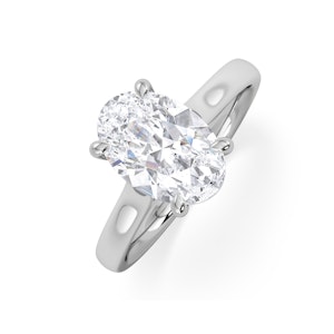 Amora Oval 2.00ct Lab Diamond Engagement Ring F/VS1 Set in 18K White Gold