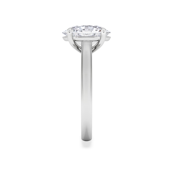 Amora Oval 3.00ct Lab Diamond Engagement Ring G/VS1 Set in Platinum - Image 4