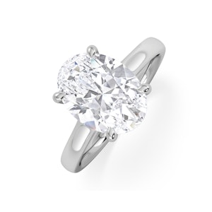 Amora Oval 3.00ct Lab Diamond Engagement Ring G/VS1 Set in 18K White Gold