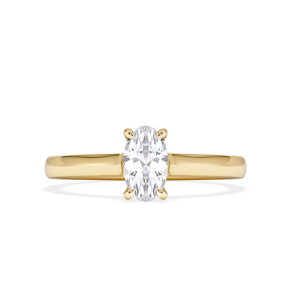 Amora Oval 0.50ct Lab Diamond Engagement Ring F/VS1 Set in 18K Gold - Image 5
