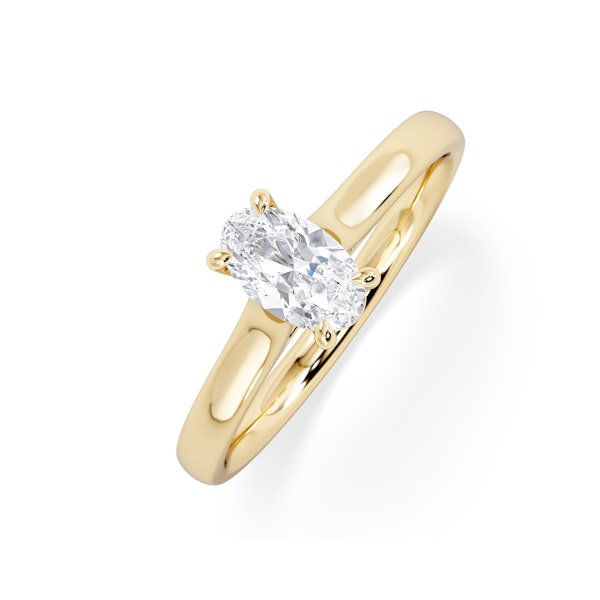 Amora Oval 0.50ct Lab Diamond Engagement Ring F/VS1 Set in 18K Gold - Image 1