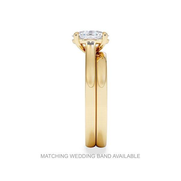 Amora Oval 1.00ct Lab Diamond Engagement Ring F/VS1 Set in 18K Gold - Image 7