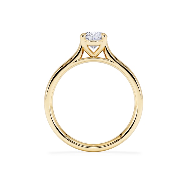Amora Oval 1.00ct Lab Diamond Engagement Ring F/VS1 Set in 18K Gold - Image 3