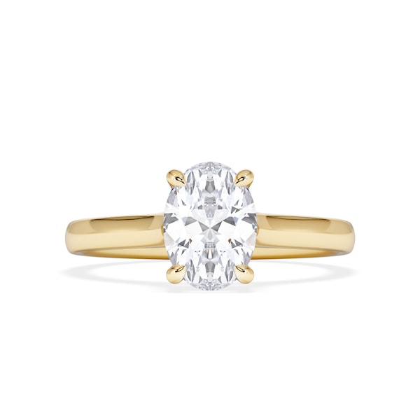 Amora Oval 1.00ct Lab Diamond Engagement Ring F/VS1 Set in 18K Gold - Image 5