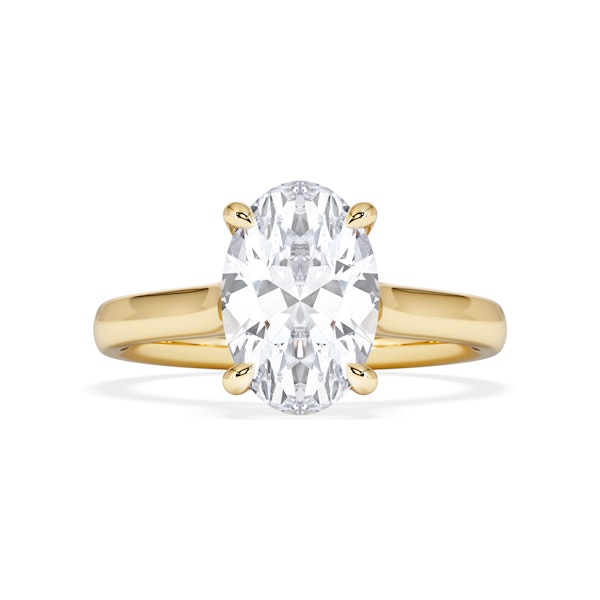 Amora Oval 2.00ct Lab Diamond Engagement Ring F/VS1 Set in 18K Gold - Image 5