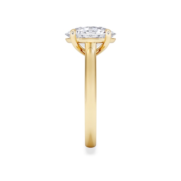 Amora Oval 3.00ct Lab Diamond Engagement Ring G/VS1 Set in 18K Gold - Image 4