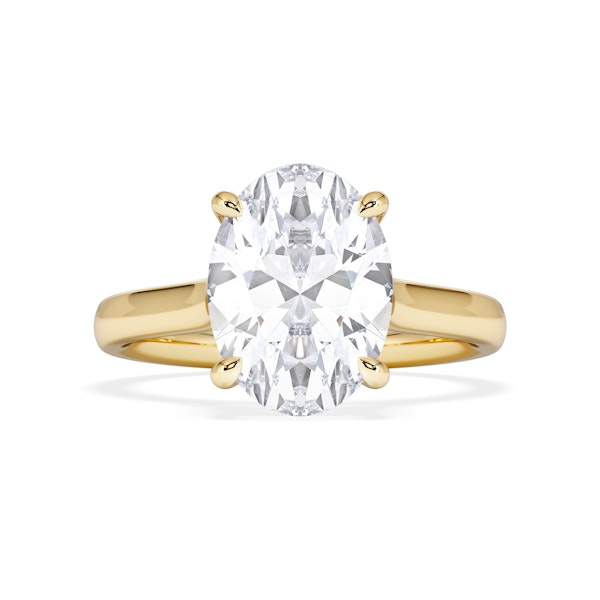 Amora Oval 3.00ct Lab Diamond Engagement Ring G/VS1 Set in 18K Gold - Image 5