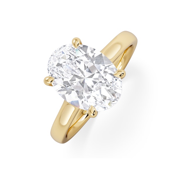 Amora Oval 3.00ct Lab Diamond Engagement Ring G/VS1 Set in 18K Gold - Image 1