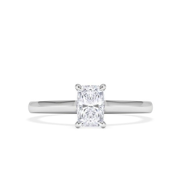 Amora Radiant 0.50ct Lab Diamond Engagement Ring F/VS1 Set in 18K White Gold - Image 5
