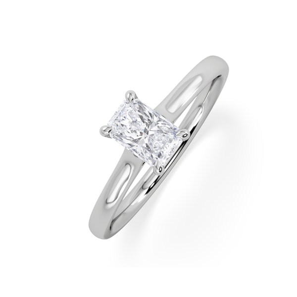 Amora Radiant 0.50ct Lab Diamond Engagement Ring F/VS1 Set in Platinum - Image 1