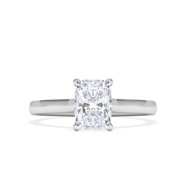 Amora Radiant 1.00ct Lab Diamond Engagement Ring F/VS1 Set in 18K White Gold - Image 5