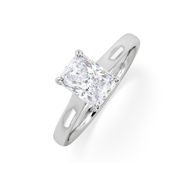 Amora Radiant 1.00ct Lab Diamond Engagement Ring F/VS1 Set in Platinum - Image 1