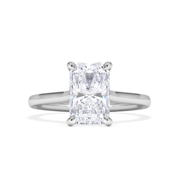 Amora Radiant 2.00ct Lab Diamond Engagement Ring F/VS1 Set in Platinum - Image 5