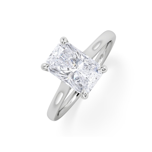 Amora Radiant 2.00ct Lab Diamond Engagement Ring F/VS1 Set in 18K White Gold - Image 1