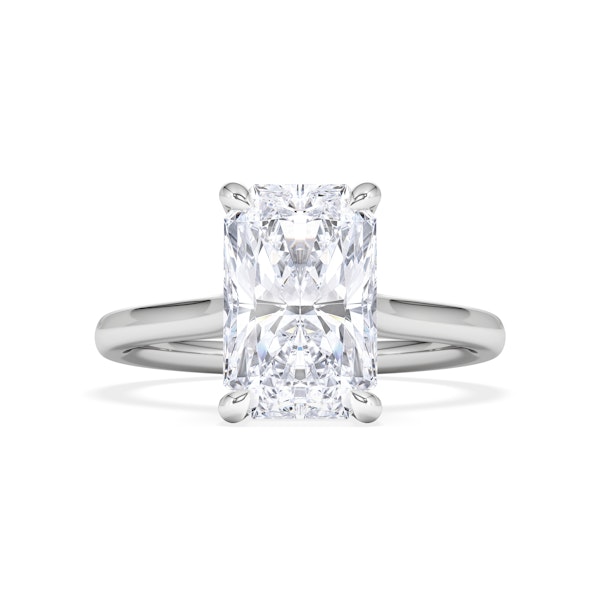 Amora Radiant 3.00ct Lab Diamond Engagement Ring G/VS1 Set in Platinum - Image 5