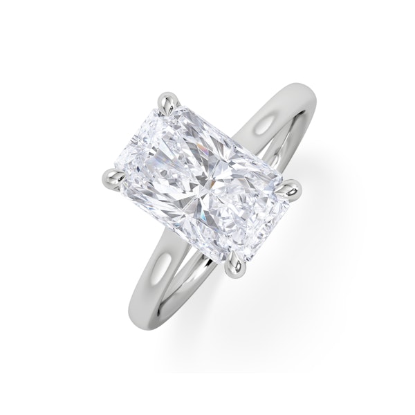 Amora Radiant 3.00ct Lab Diamond Engagement Ring G/VS1 Set in 18K White Gold - Image 1