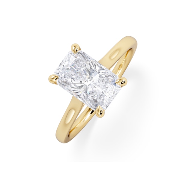 Amora Radiant 2.00ct Lab Diamond Engagement Ring F/VS1 Set in 18K Gold - Image 1