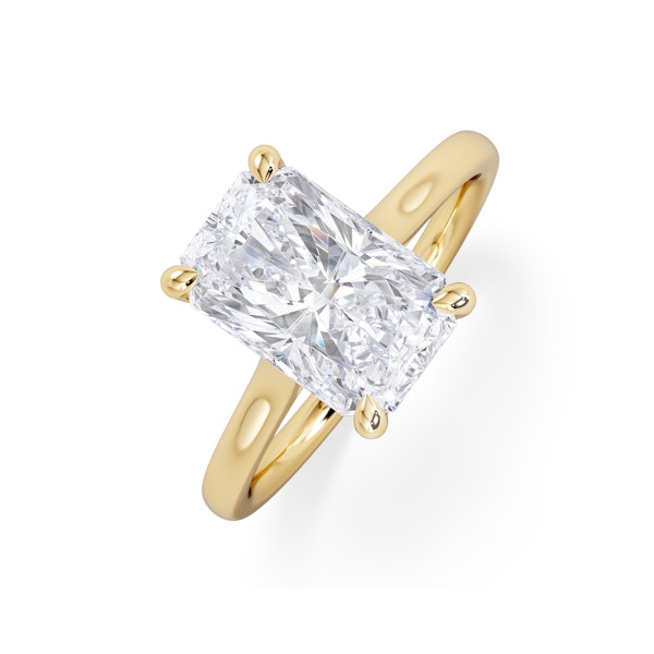 Amora Radiant 3.00ct Lab Diamond Engagement Ring G/VS1 Set in 18K Gold - Image 1
