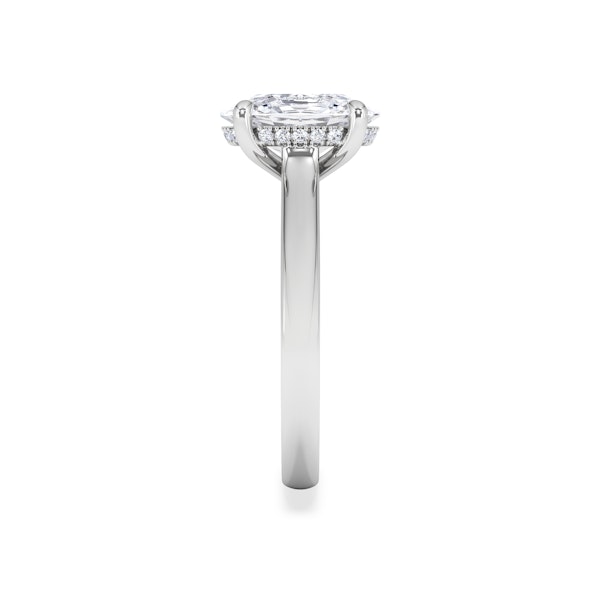 Amora Oval 2.00ct Hidden Halo Lab Diamond Engagement Ring F/VS1 Set in Platinum - Image 4