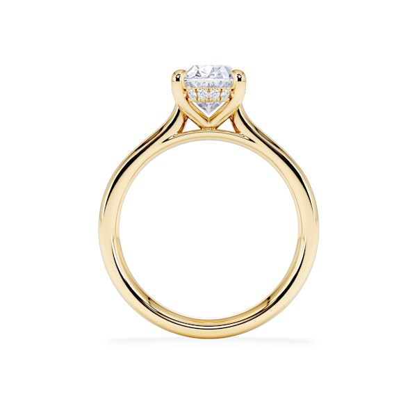 Amora Oval 2.00ct Hidden Halo Lab Diamond Engagement Ring F/VS1 Set in 18K Gold - Image 3