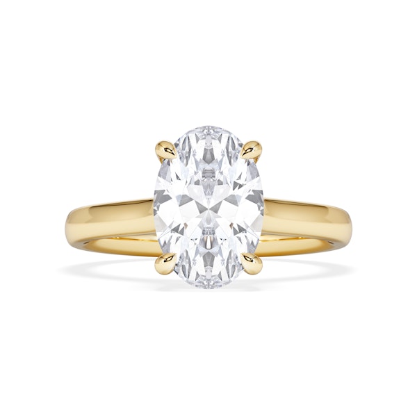 Amora Oval 2.00ct Hidden Halo Lab Diamond Engagement Ring F/VS1 Set in 18K Gold - Image 5