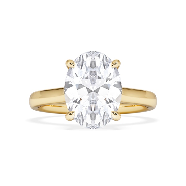 Amora Oval 3.00ct Hidden Halo Lab Diamond Engagement Ring G/VS1 Set in 18K Gold - Image 5
