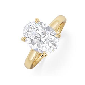 Amora Oval 3.00ct Hidden Halo Lab Diamond Engagement Ring G/VS1 Set in 18K Gold
