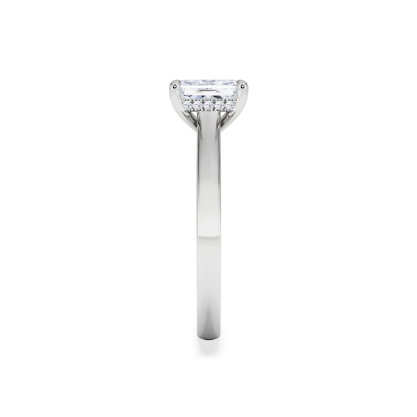 Amora Radiant 1.00ct Hidden Halo Diamond Engagement Ring G/VS1 Set in 18K White Gold - Image 4