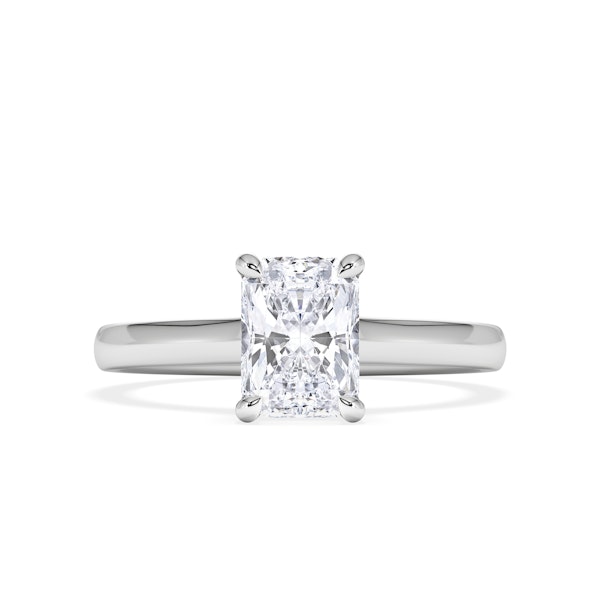 Amora Radiant 1.00ct Hidden Halo Lab Diamond Engagement Ring F/VS1 Set in Platinum - Image 5
