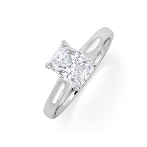 Amora Radiant 1.00ct Hidden Halo Lab Diamond Engagement Ring F/VS1 Set in 18K White Gold